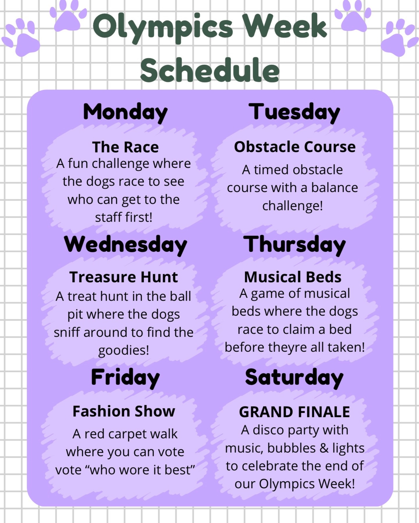 OFFICIAL OLYMPICS TIMETABLE At some point this started as a joke. It is no longer a joke. Please enj...